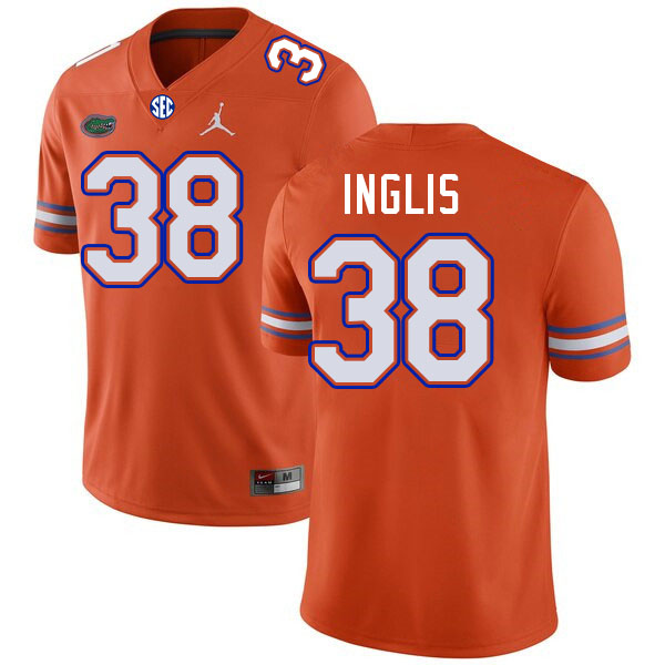 Florida Gators #38 Nicholas Inglis College Football Jerseys Stitched-Orange
